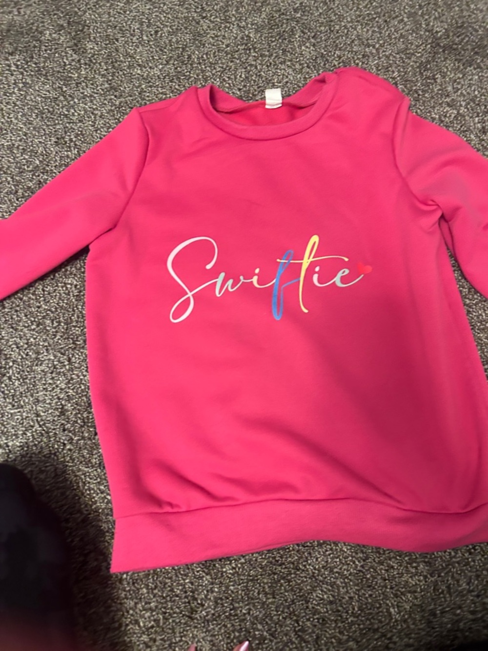 Girls Pink "Swiftie" Graphic Sweatshirt